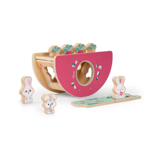 CHICCO BRINQUEDOS MY WOOD FRIENDS A TOCA DOS COELHINHOS 2ANOS+