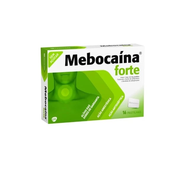 Mebocaína Forte 4 mg + 1 mg + 0,2 mg 16 Pst