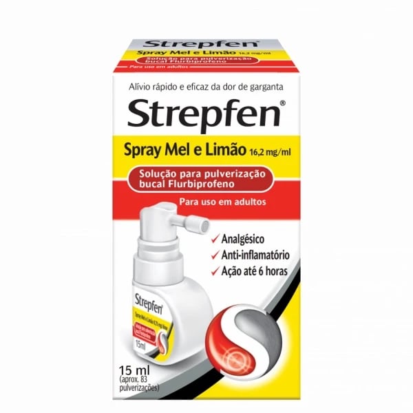 STREPFEN SPRAY MEL E LIMÃO 16.2 MG/ML SOL  PULVERIZAÇÃO BUCAL FRASCO - 1  - 15 ML