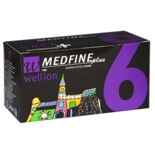 WELLION MEDFINE PLUS AGULHAS 6MM  N.D. SAQ - 100