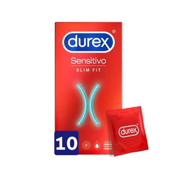 DUREX SENSITIVO PRESERV SLIM FIT X10