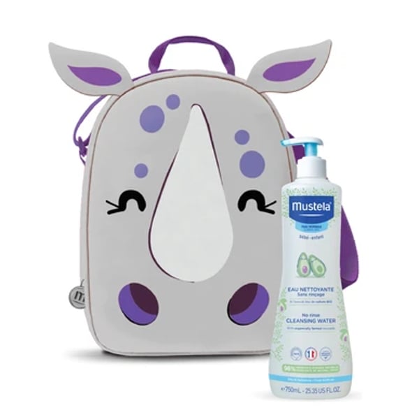 MUSTELA BEBÉ MOCHILA RINO GIGANTES ÁGUA LIMPEZA S/ ENXAGUAR 750ML