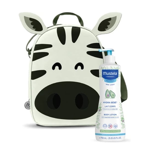 MUSTELA BEBÉ MOCHILA ZEBRA GIGANTES LEITE CORPO 750ML
