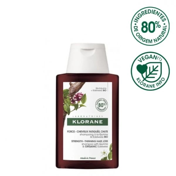 KLORANE QUININA CHAMPÔ FORTIFIC QUININA/EDELWEISS BIO 100ML
