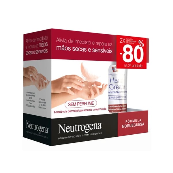 NEUTROGENA MANOS CREMA SIN PERFUME 50ML X2