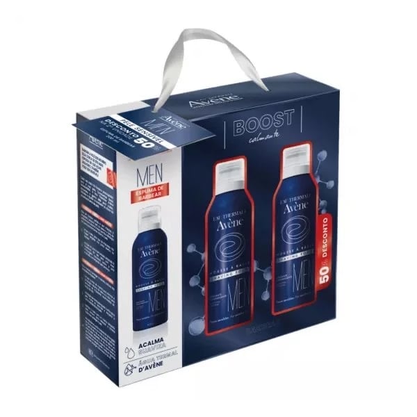 AVÈNE HOMEM PROMO DUO NATAL 2021 ESPUMA BARBEAR P SENS 2X200ML + DESC 50% 2ª EMBALAGEM