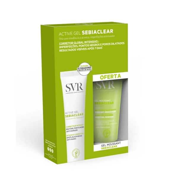 SEBIACLEAR ACTIVE PROMO GEL CREME CORRETOR INTENS 40ML + OFERTA GEL MOUSSANT 55ML
