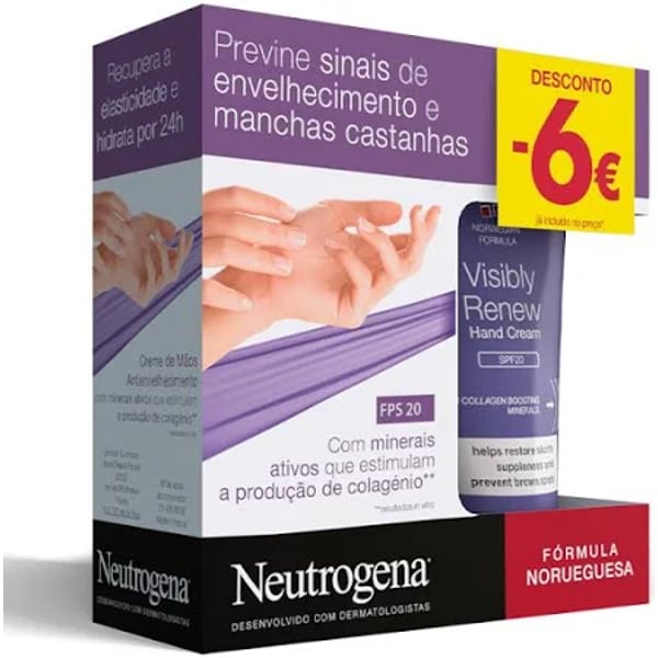 VISIBLY RENEW PROMO DUO CREME MÃOS ELASTICIDADE SPF20 2X75ML + DESC 6?