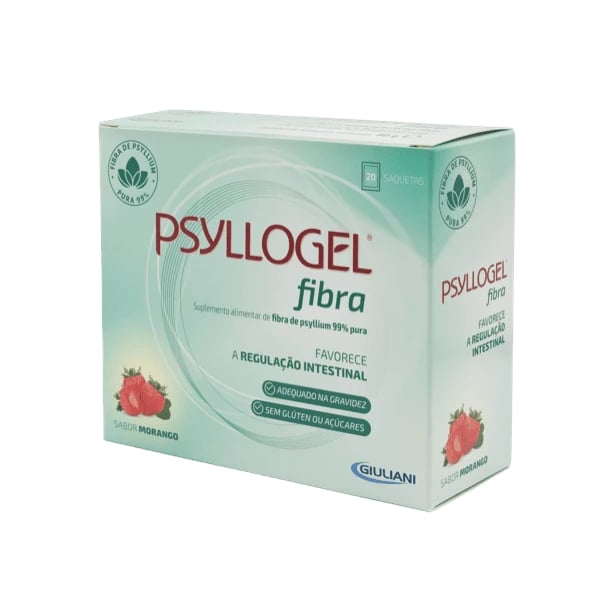 PSYLLOGEL FIBRA SAQ SABOR MORANGO 20