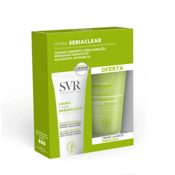 SEBIACLEAR HYDRA PROMO CUIDADO REPARADOR ANTI-IMPERFEIÇÕES 40ML + OFERTA CREME LAVANTE 55ML