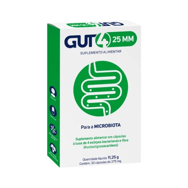 GUT4 ADULTOS 25MM CAPS X30