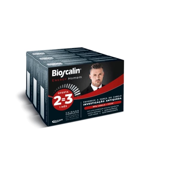 BIOSCALIN ENERGY HOMBRE - OFERTA TRIO DE PROMOCIÓN DE BOIRON 3X30 + 3ER ENVASE DE REGALO