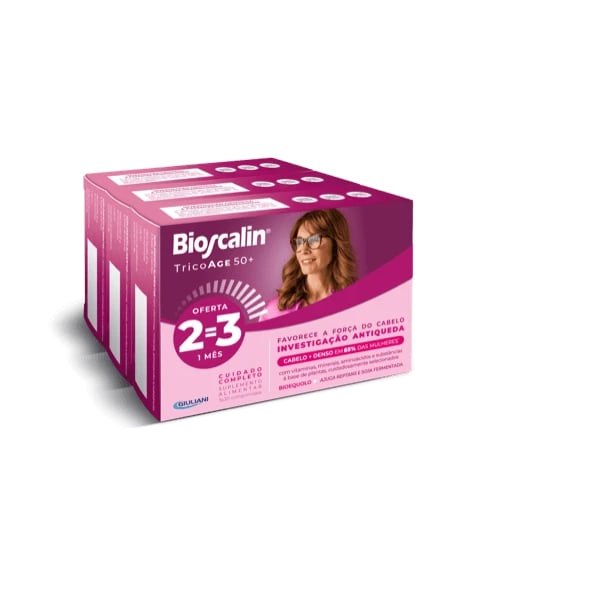 BIOSCALIN TRICOAGE 50+ - BOIRON PROMO TRIO COMP 3X30 + OFERTA 3ª EMBALAGEM
