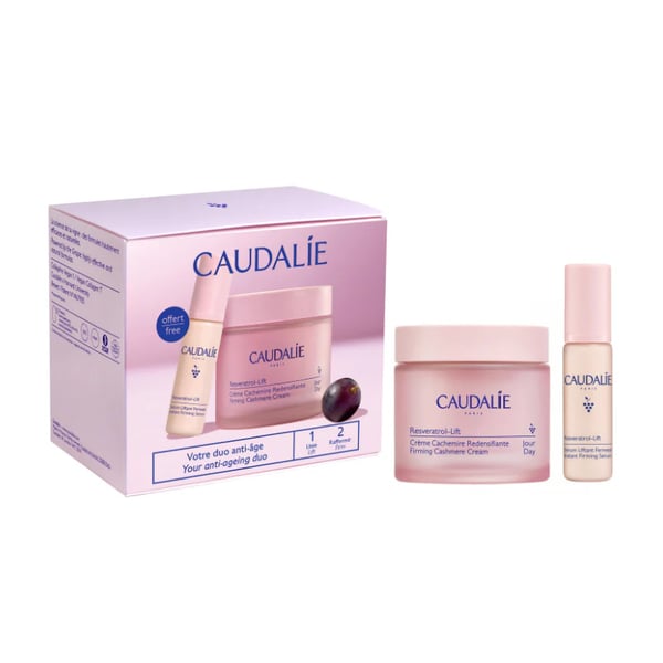 CAUDALIE RESVERATROL LIFT COFFRET 2025 CREME CAXEMIRA REDENSIF PS 50ML + SÉRUM FIRMEZA 10ML