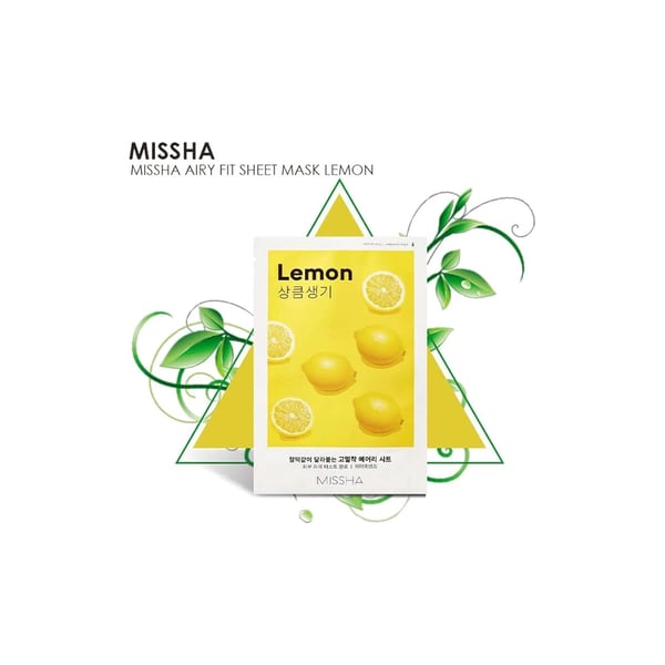 Missha - Airy Fit Sheet Mask - Lemon - Lemon Sheet Mask - 19g