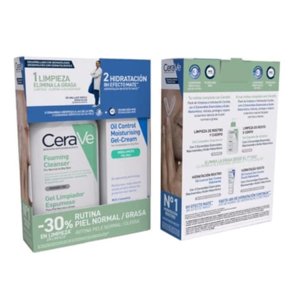 CeraVe Gel Espuma de Limpeza 236ml + Gel-Creme Oil Control Hidratante 52ml