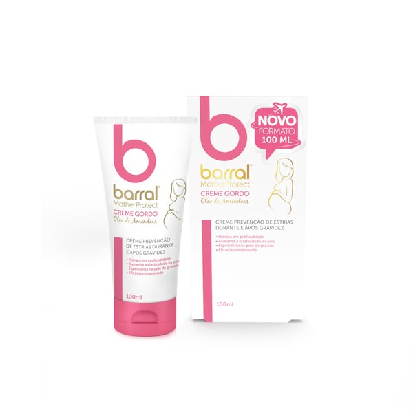 BARRAL MOTHERPROTECT CR GORDO OL AMENDOAS DOCES 100ML