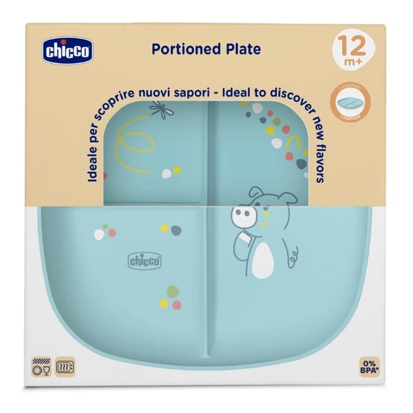 CHICCO PLATO CON DIVISORIAS 12M AZUL