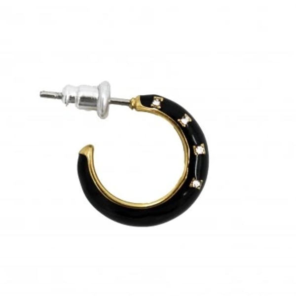 BIOJOUX BRINCO BERTHE ESMALTE PRETO D BJT309