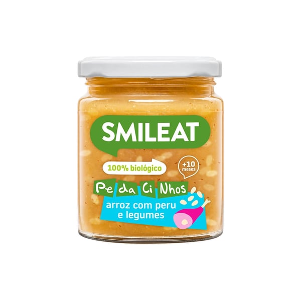 SMILEAT Boião Pedacinhos de Perú e Arroz com Legumes Biológico - 230gr.