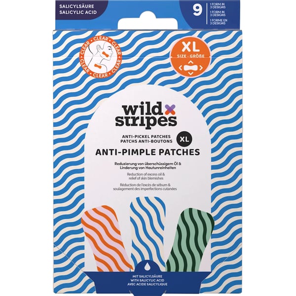 Wild Stripes Pimple Patches XL Clear x9
